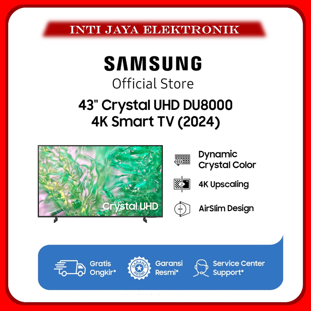 SAMSUNG SMART TV 43 INCH CRYSTAL UHD 4K DU8000 - 43DU8000 SAMSUNG 43INCH