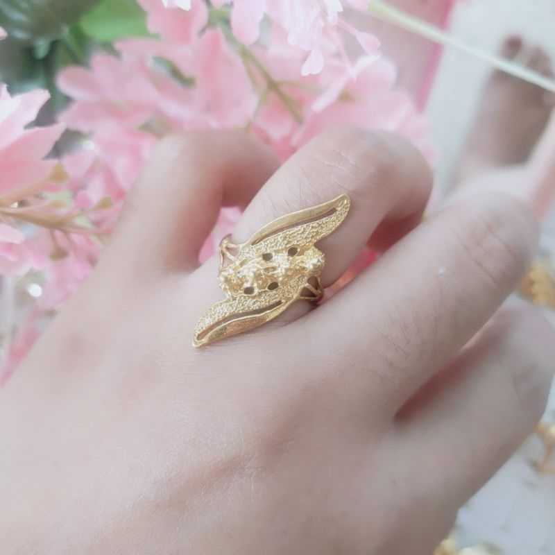 Cincin Swasa Premium  Dubai Panjang Luar Gold Dalam Kuning selamanya