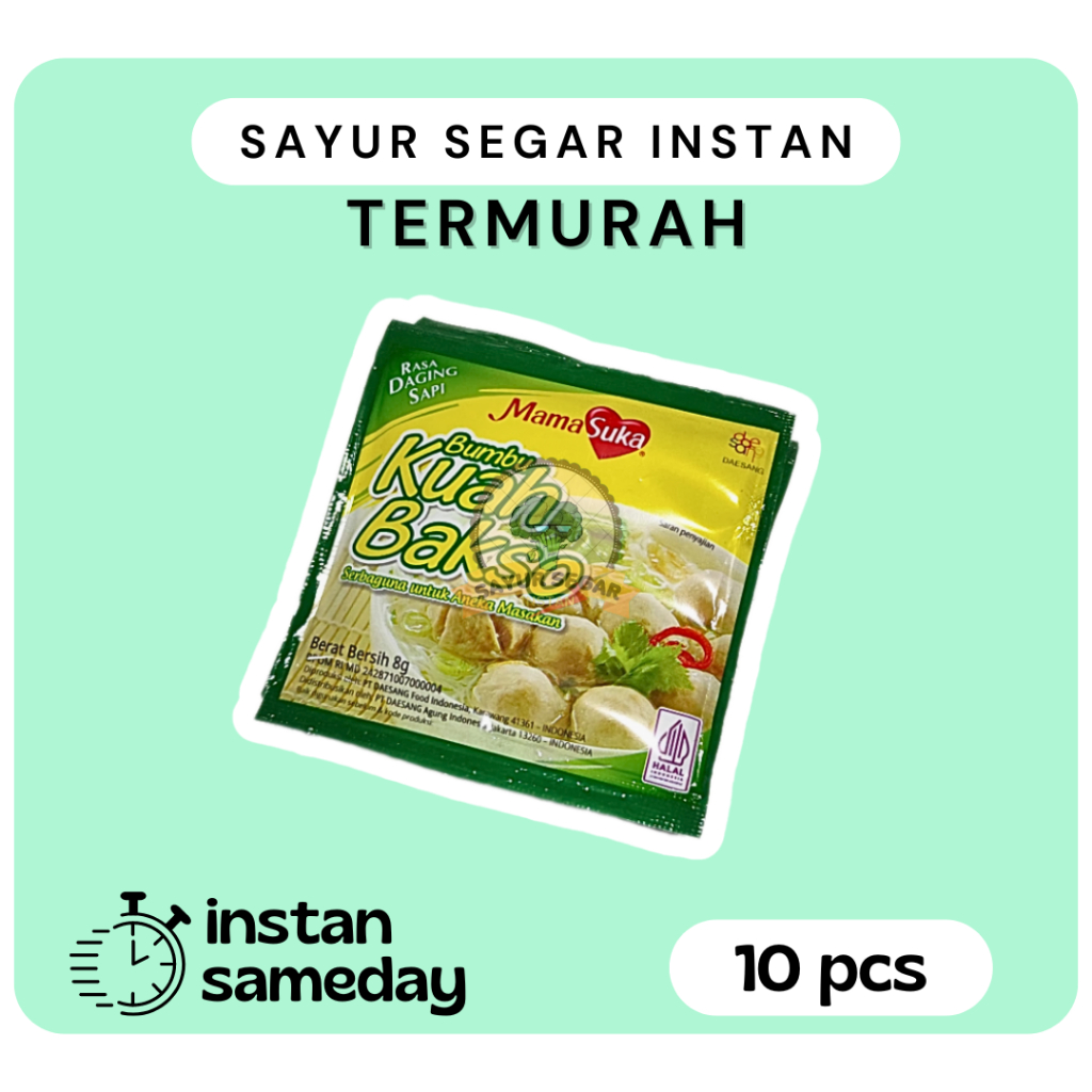

Kuah Baso Mama Suka ( 10 Pcs ) - Sayur Segar Instan
