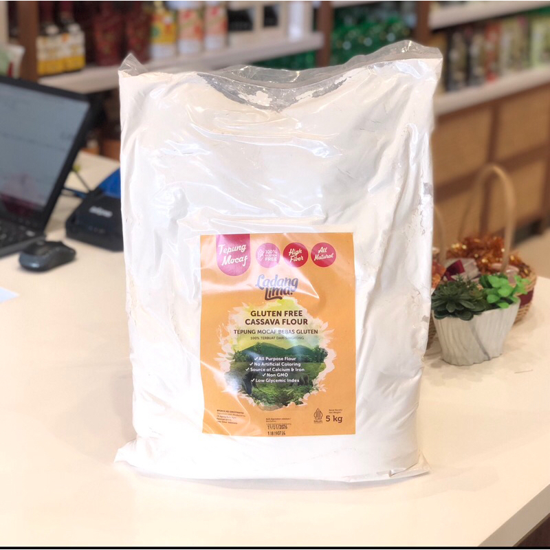 

Ladang Lima Tepung All Purpose 5kg | Tepung Mocaf , Gluten Free, Tepung Singkong | Original