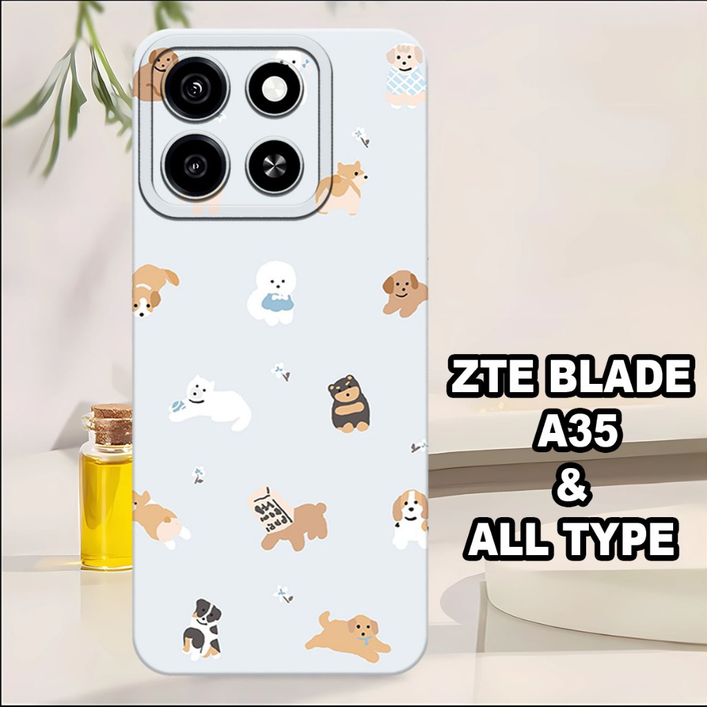 G6 - Softcase ZTE Blade A35 Terbaru 2024  - Case pro camera - MOTIF CARTOON TEDDY BEAR - bahan  kare