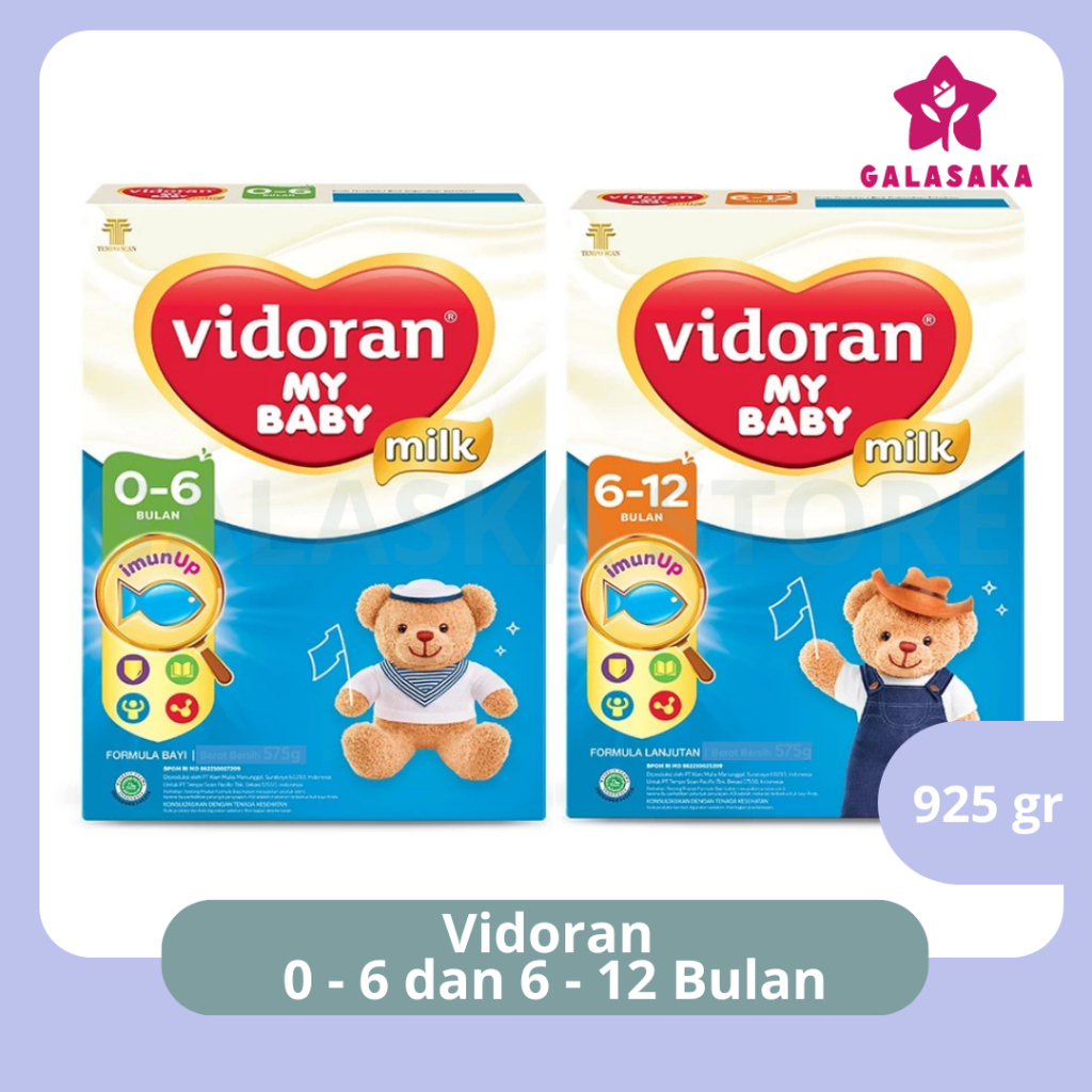 VIDORAN 0-6 BULAN 6-12 BULAN 925 GR SUSU FORMULA BAYI