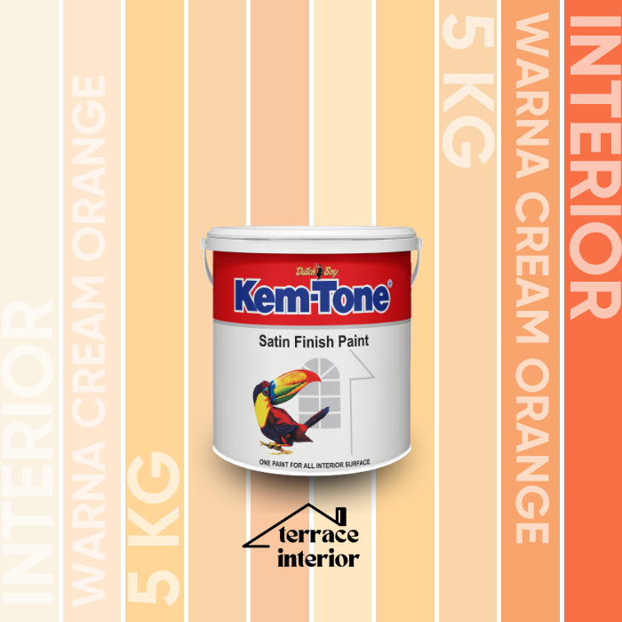 Cat Tembok Kemtone Interior Warna Cream Orange 5 Kg