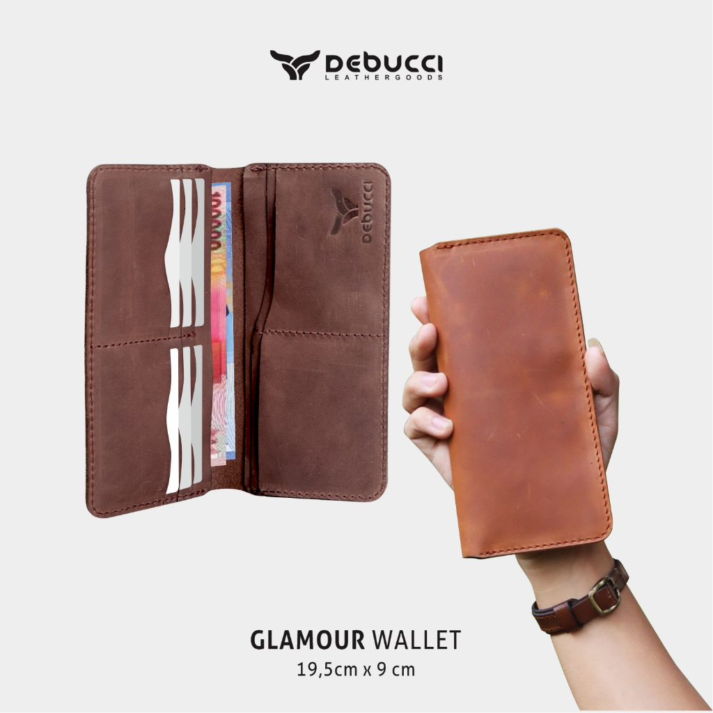 Debucci leather goods - Glamour wallet /Dompet Kulit Sapi Asli Model Panjang Pria/Dompet Long Man