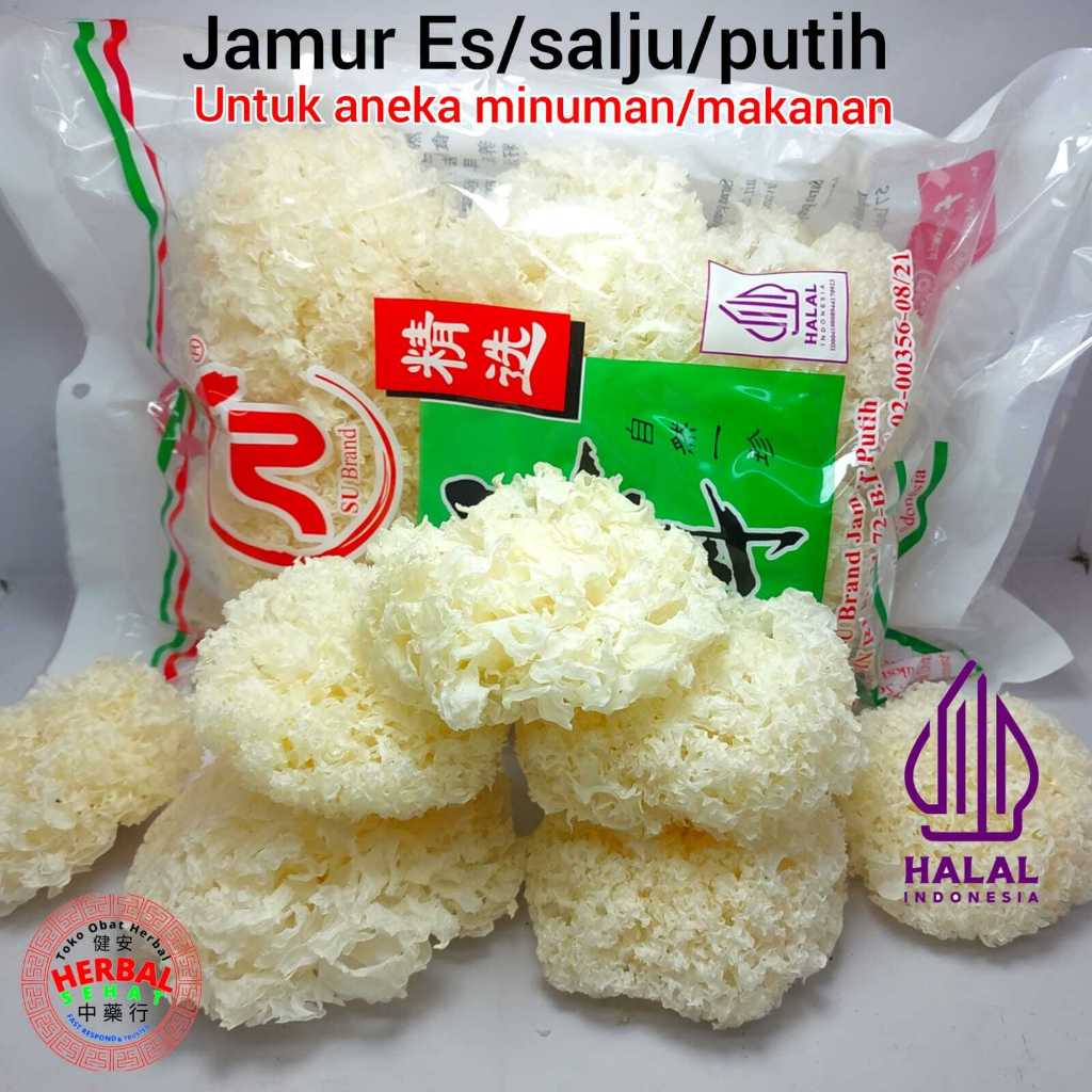 Jamur Es 100 Gram - Halal - Jamur Putih Super / Jamur Salju / Pek Bokni Bok ni / White Fungus
