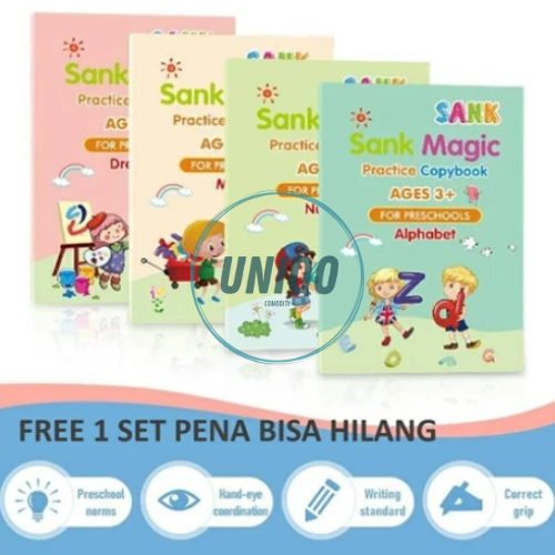 

Paket Buku Gambar Sank Book Buku Tulis Latihan Belajar Huruf Gambar Menulis Anak Balita Cewe Cowo 1 Set Buku Pulpen