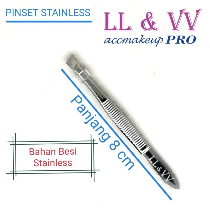 Pinset/tweezer/alat untuk mencabut bulu alis, mata, ketiak dan serba guna silver