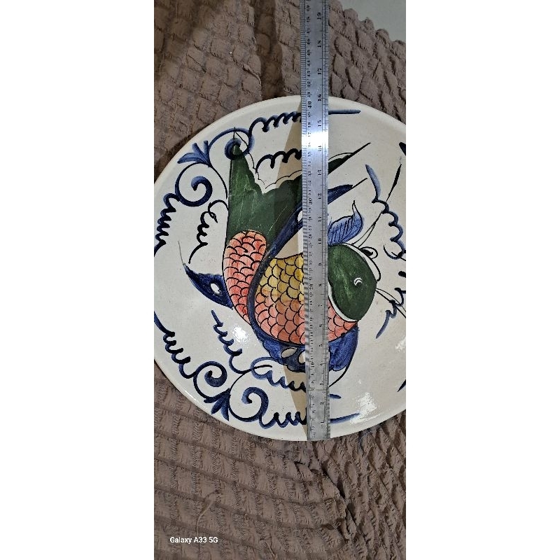 Piring Hias Gantung Papua Piring ceramic Cina Piring Mahar Motif Ikan
