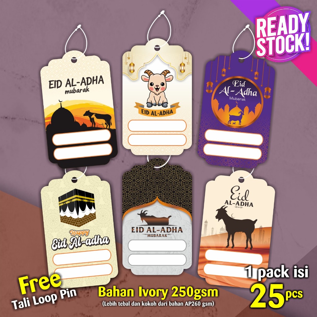 Hangtag Hang Tag Idul Adha Kurban Qurban Label Kartu Ucapan (Ready Stock)