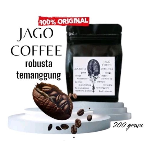 

200gram biji/bubuk kopi robusta temanggung Jawa Tengah robusta coffee beans spesial fresh coffee kemasan baru