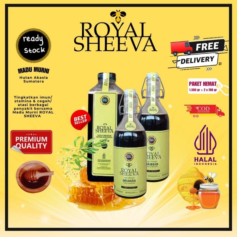 

Promo Bundle Madu Murni Royal Sheeva 1300gr dan 700gr Double Madu Premium Madu Hutan Akasia Sumatera Halal MUI Lulus Uji Laboratorium