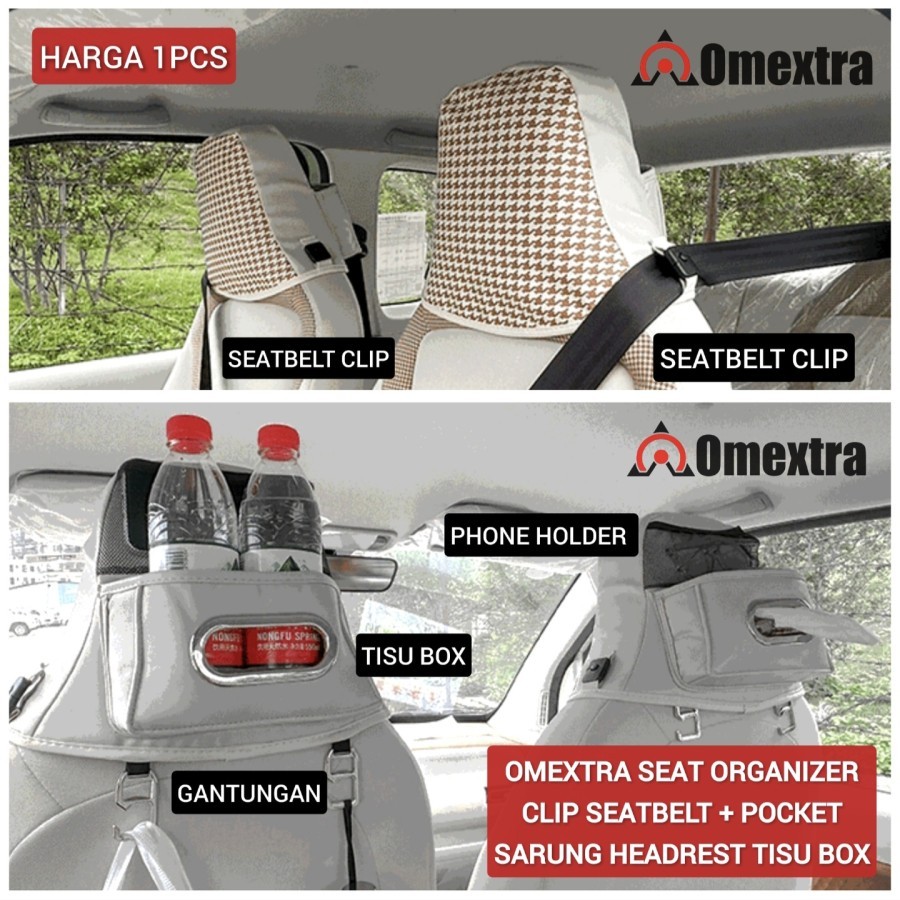 Seatbelt Clip Sarung Jok Wuling Air Ev Tissue Box Gantungan Sabuk Pengaman Wuling Air Ev Kantong Jok