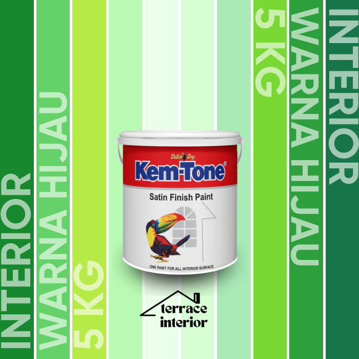 Cat Tembok Kemtone Interior Warna Hijau 5 Kg