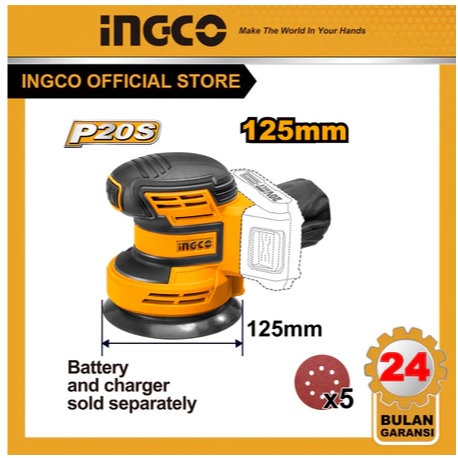 MESIN ORBITAL SANDER CORDLESS 20V CROSLI2001