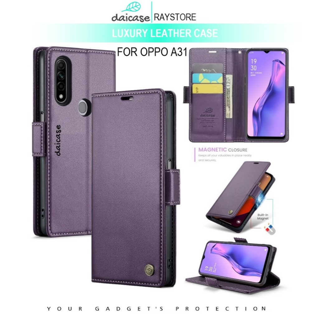 OPPO A31 FLIP LEATHER CASE PREMIUM-FLIP WALLET CASE UNTUK OPPO A31