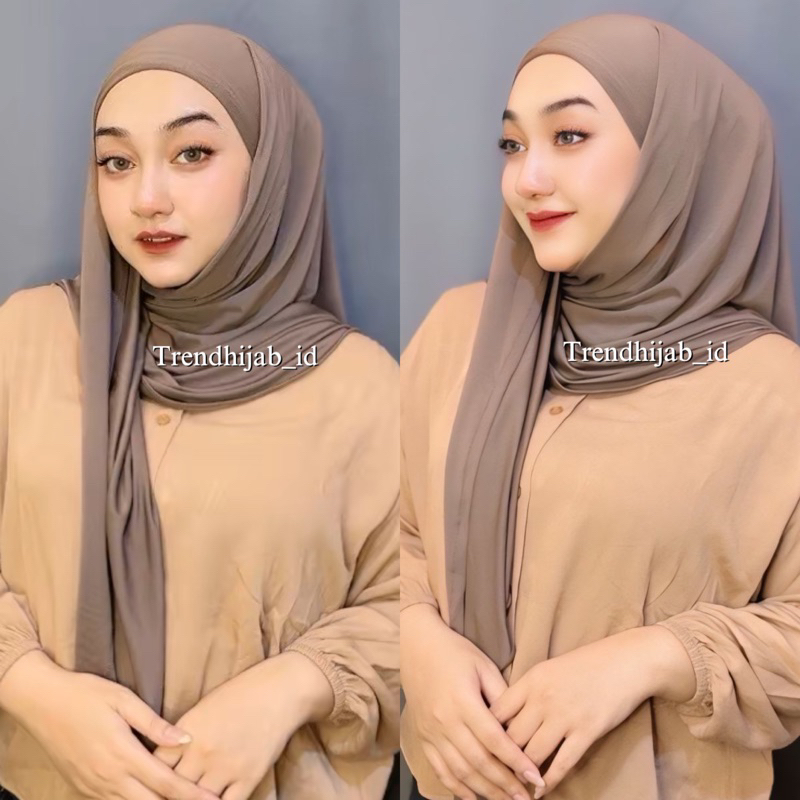 (100K GET 3) HIJAB SEGITIGA OVAL INNER TALI BAHAN JERSEY
