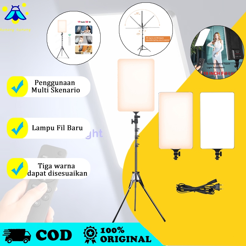 11/16/19/24 Inch Big Panel Light Lampu Lampu Foto Led Lampu Lighting Lampu Sorot Lighting Studio+Tri