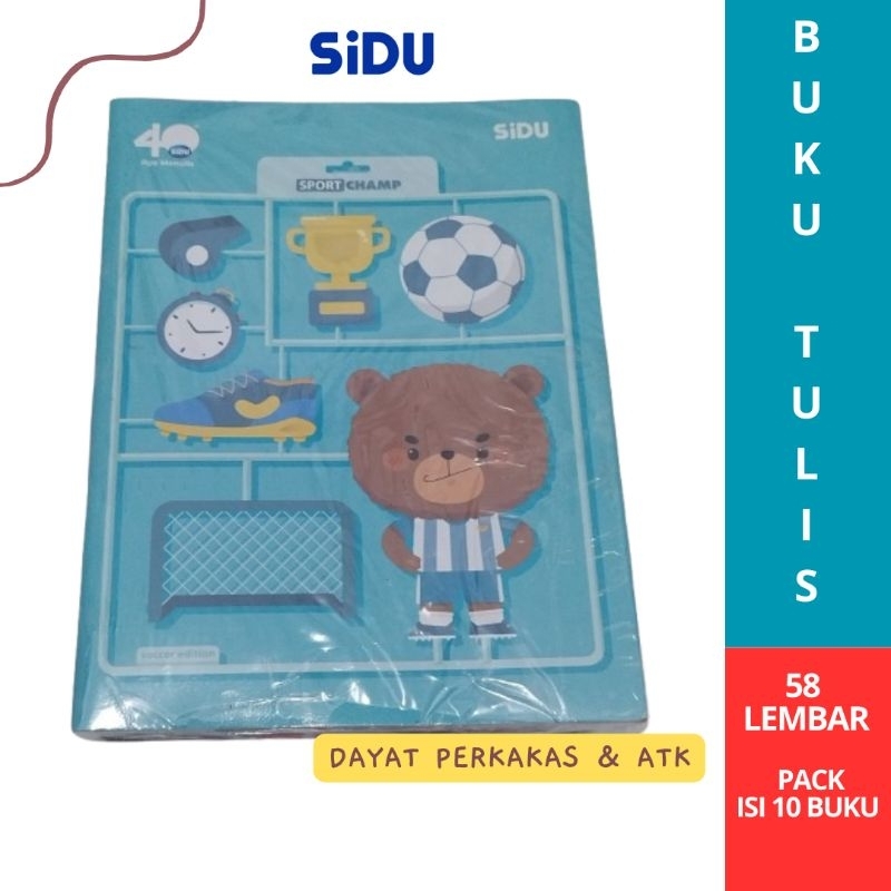 

SIDU BUKU TULIS 58 LEMBAR 1 PACK ISI 10 BUKU