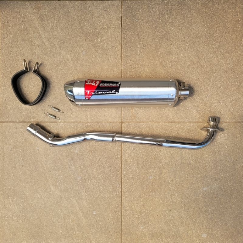 Knalpot Racing Full System Header Silencer Yoshimura Trioval Honda Supra Fit New - BNOB
