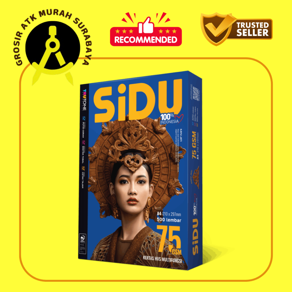 

Kertas HVS Sidu Sinar Dunia Print Fotocopy A4 75 gram gsm