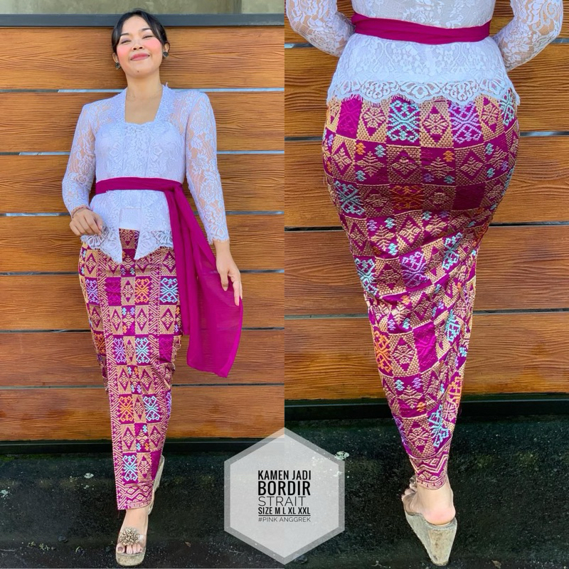 Kamen jadi strech motif songket bali