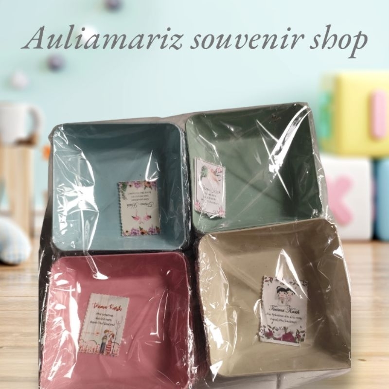 Souvenir pernikahan mangkok kotak mini
