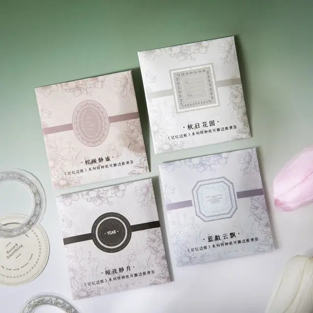 

23pcs/pack N times notepad Notes Memory Border Series