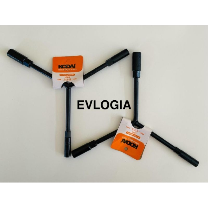 Kunci shock Y Kodai 8-10-12-14 mm / Kunci sock Long Y hitam 8-10-12 mm bagus