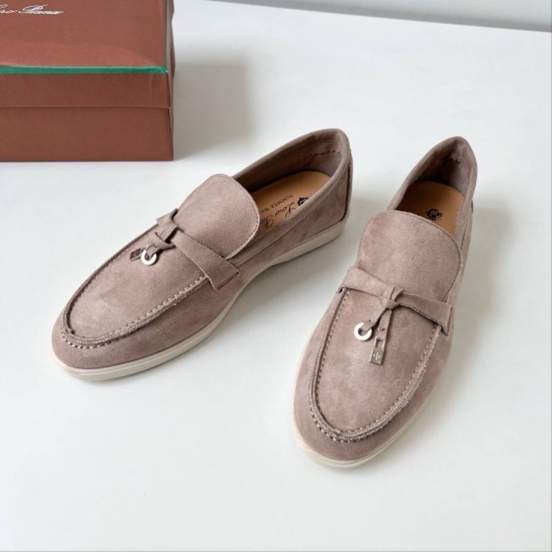 Sepatu loro flat taupe coklat