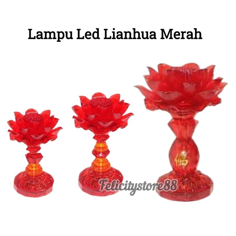 Lampu Led Lianhua Merah Lampu sembahyang led lianhua