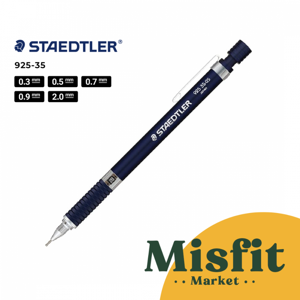 Staedtler 925-35 Drafting Mechanical Pencil 0.3 0.5 0.7 0.9 2.0 mm Pensil Mekanik Cetek
