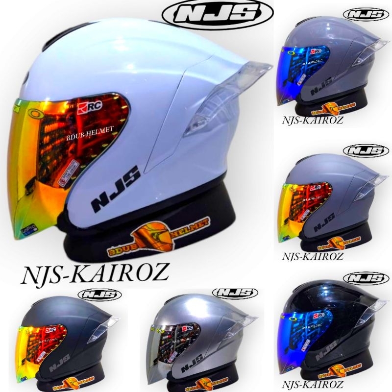 Helm NJS Kairoz White paket ganteng 100% Original NJS