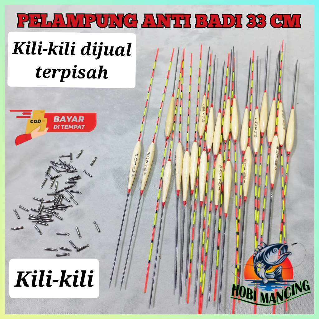 PELAMPUNG ANTI BADAI GROSIR KAMBANGAN PANCING KUMBUL KIMPUL TAHAN ANGIN PANJANG 33CM