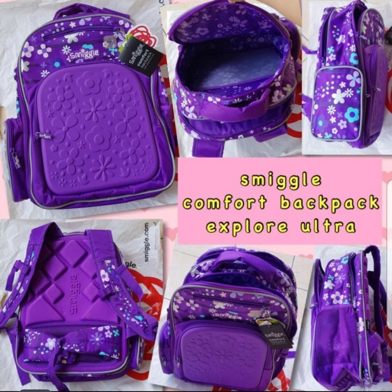 SMIGGLE Comfort Backpack Ultra Explorer Purple Original