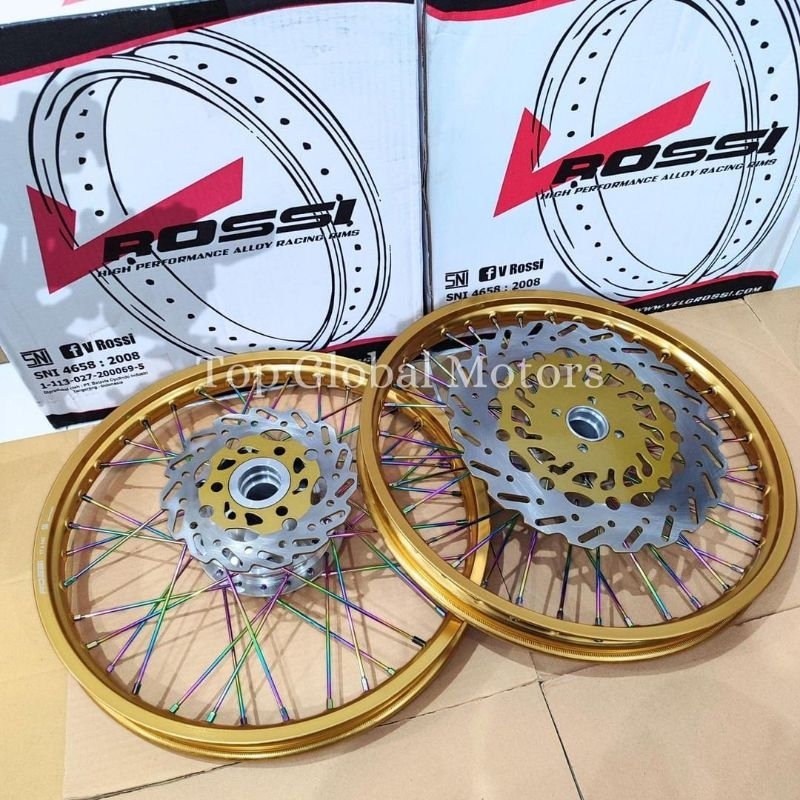 VELG VROSSI SATRIA FU SEPASANG RING 17 BONUS PIRINGAN DEPAN BELAKANG - VELG SATRIA FU