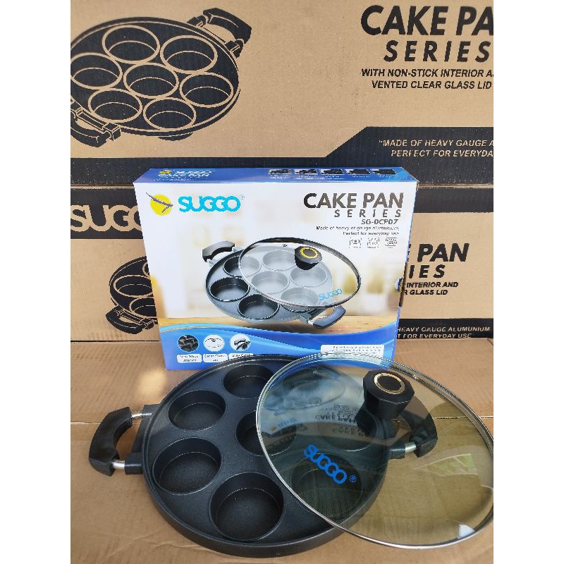 cetakan kue 8 lubang datar SUGGO/cetakan terang bulan martabak mini/cetakan kue hitam SUGGO/cetakan 