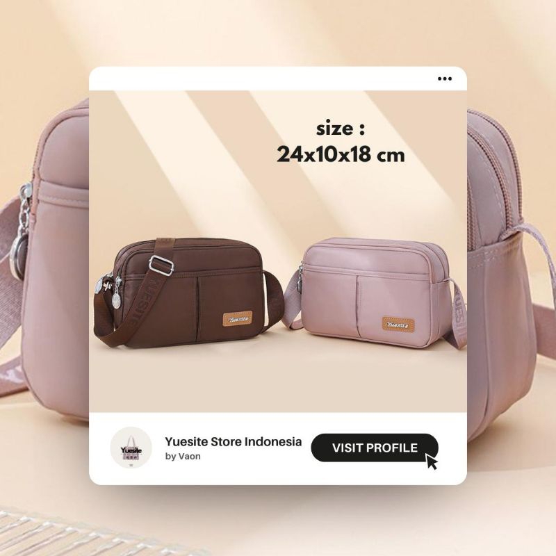 TAS SELEMPANG SLING BAG YUESITE HARPA WANITA CEWEK