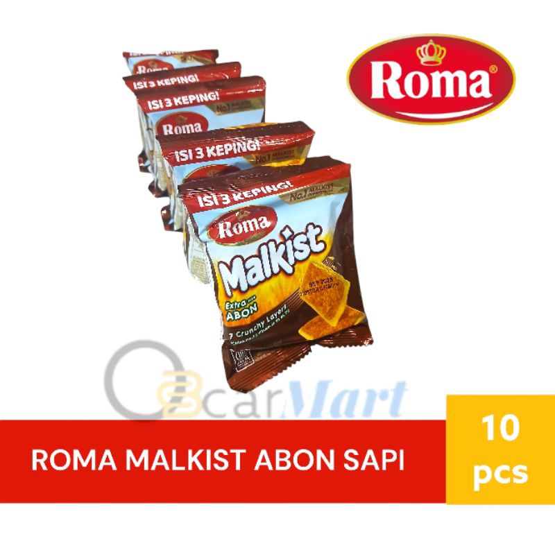 

ROMA MALKIST ABON SAPI Biskuit Renceng isi 10