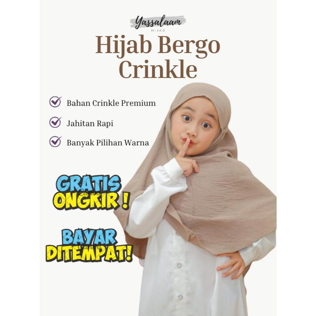yassalaamhijab | Bergo maryam crinkle airflow anak / hijab anak crinkle airflow non ped TK