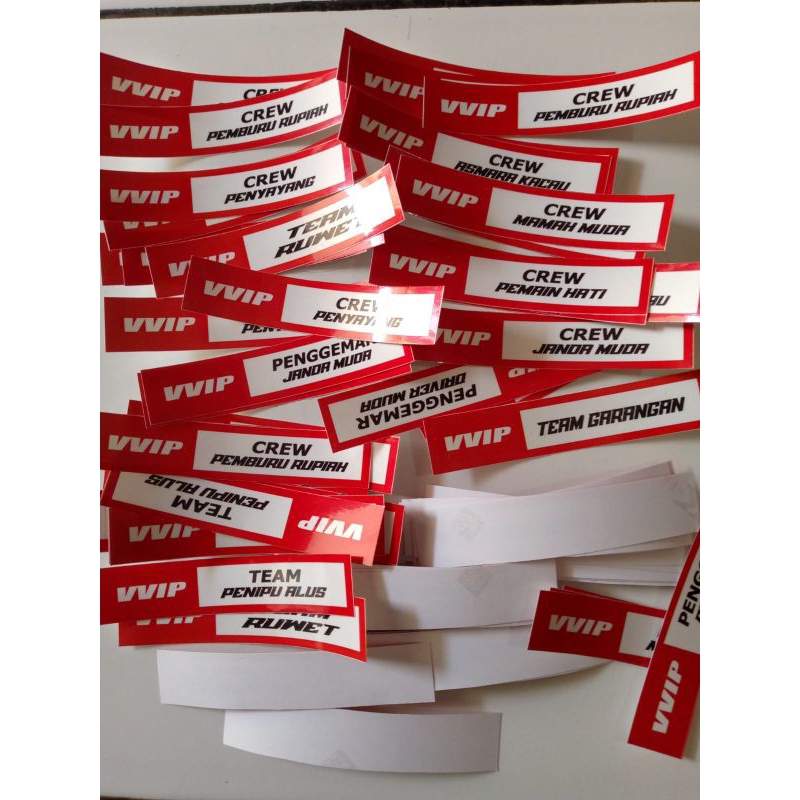 

stiker julukan nama yg ada di bus isi 5 sampai 20 stkr (RANDOM)