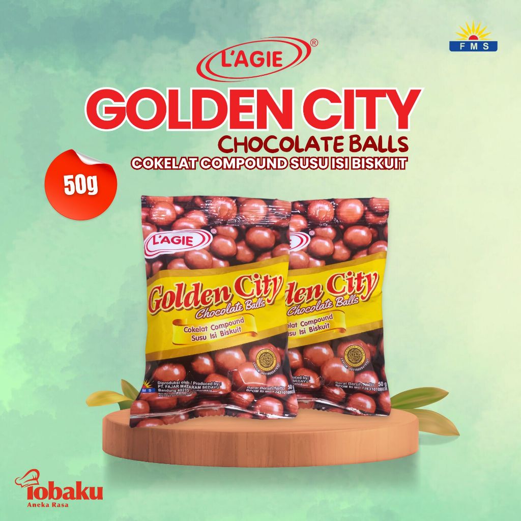 

Lagie GOLDEN CITY Chocolate Balls Cokelat Compound 50g _