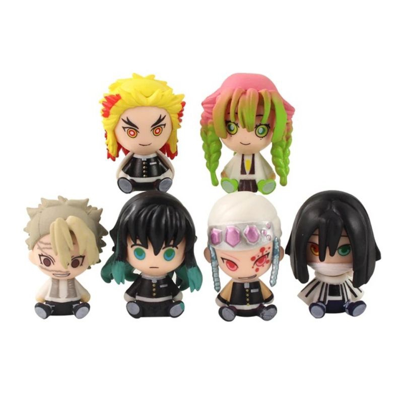 Action Figure Demon Slayer | Pajangan Anime Kimetsu no Yaiba Chibi Hashira Rengoku Kyojuro Kanroji M