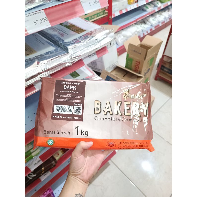 

[ 1 KG ] Elmer Bakery Dark Compound Chocolate 1 Kg