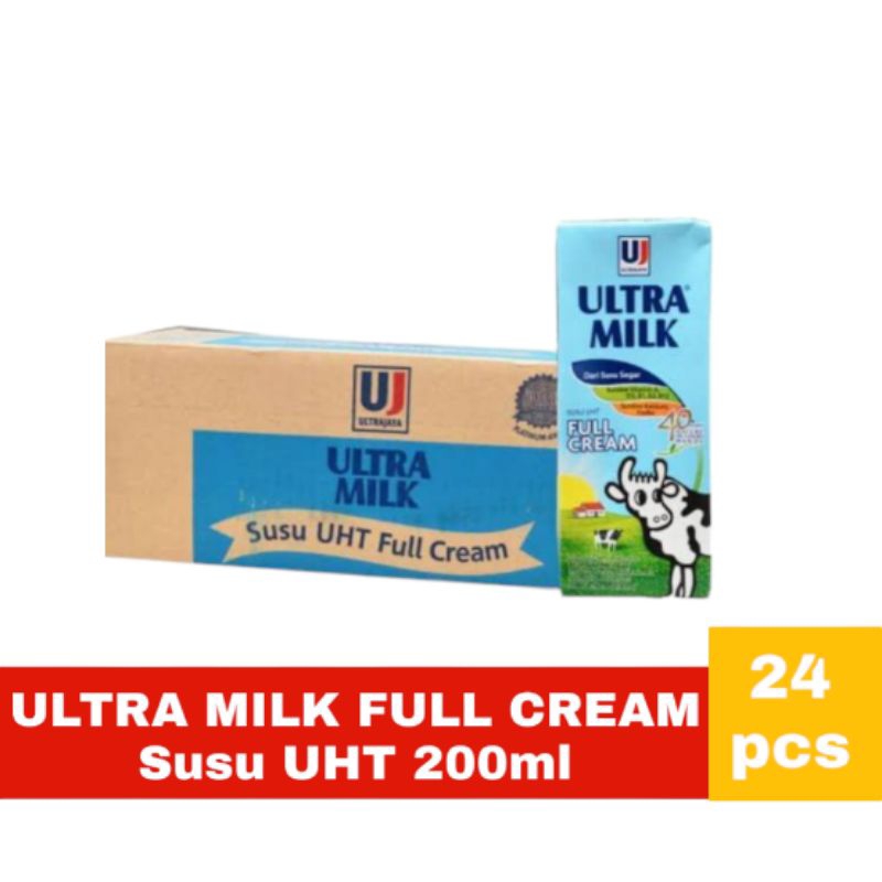 

ULTRA Full Cream Susu UHT 200ml 1 Dus isi 24