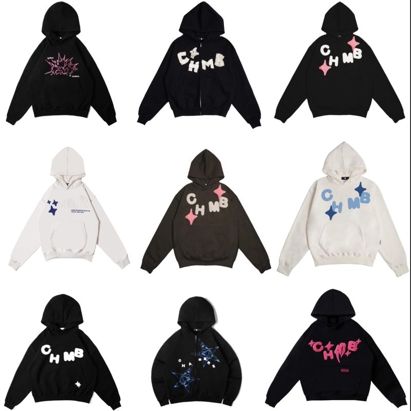 boxy hoodie chambredelavain chmb x miracle og black & basic black & bedstar brown & zip certain swee