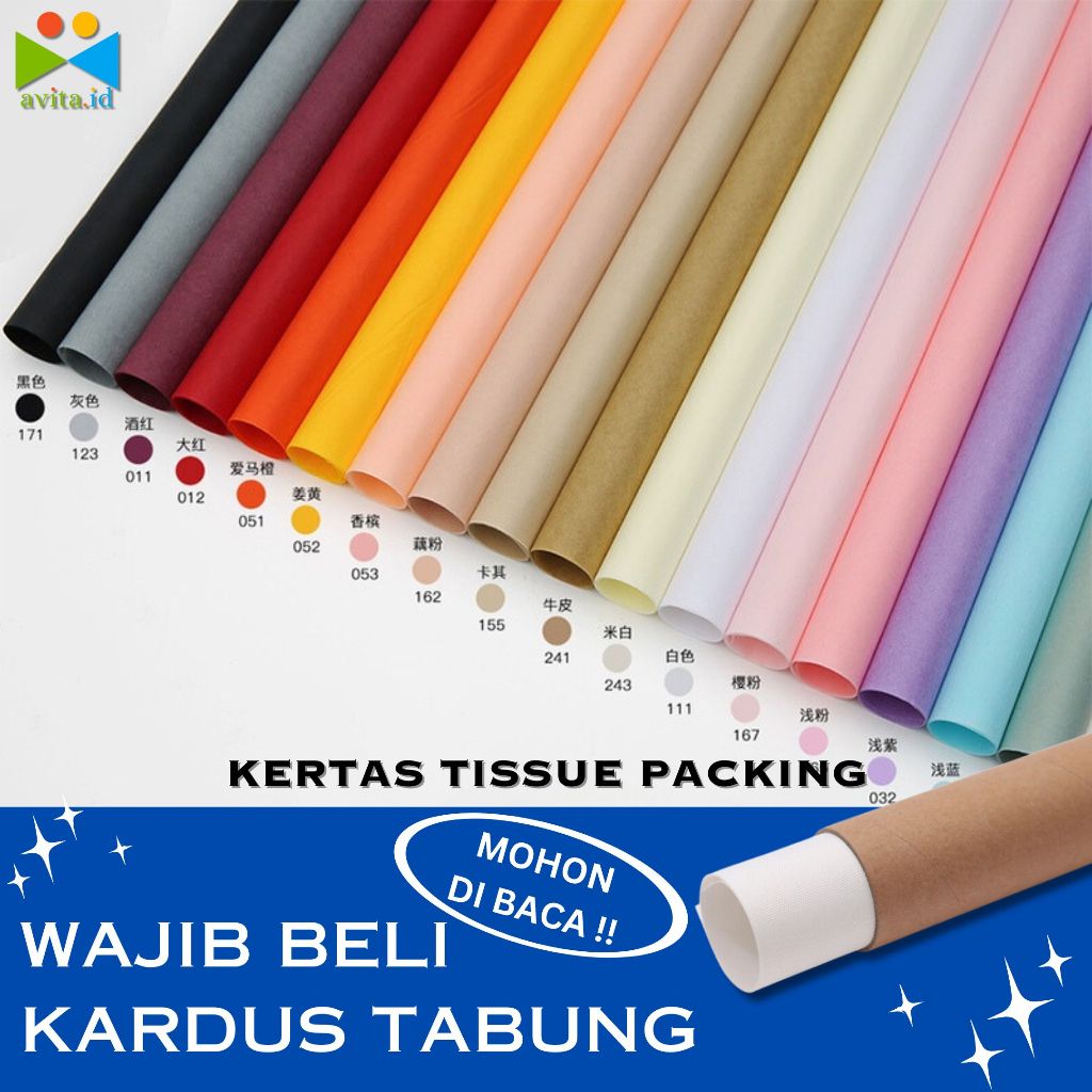 

avita.id [1 Lembar] Kertas Tissue Buket Packing / Kertas Tissue Florist Bunga / Wrapper Plain Sydney Paper / Wrapping Sydney Paper