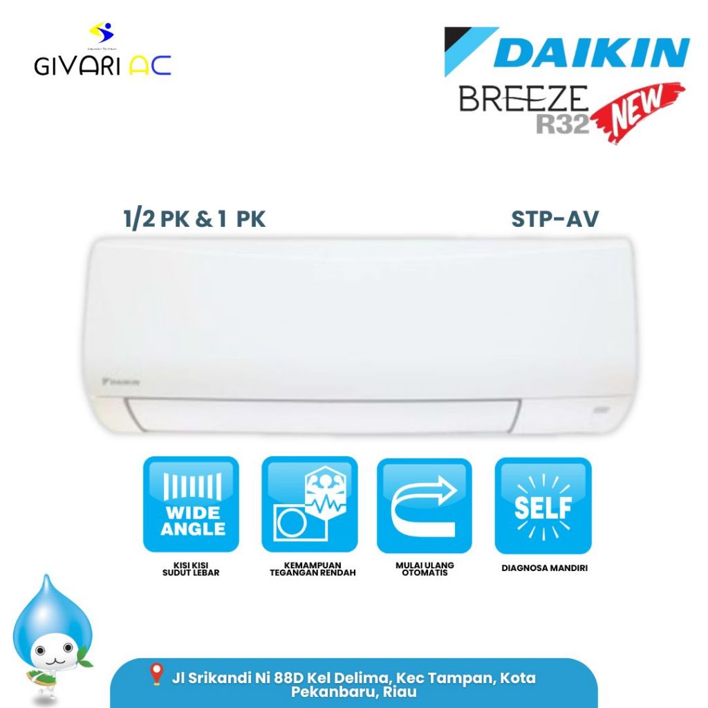 AC DAIKIN INDONESIA BREEZE 1 PK STP25AV149 STANDARD