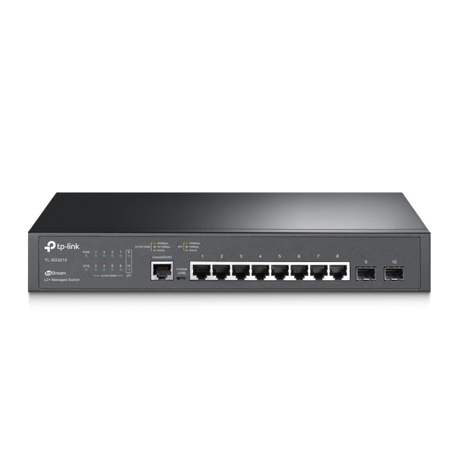 TP-LINK TL-SG3210 JETSTREAM 8-PORT GIGABIT L2+ MANAGED SWITCH WITH 2 SFP SLOT