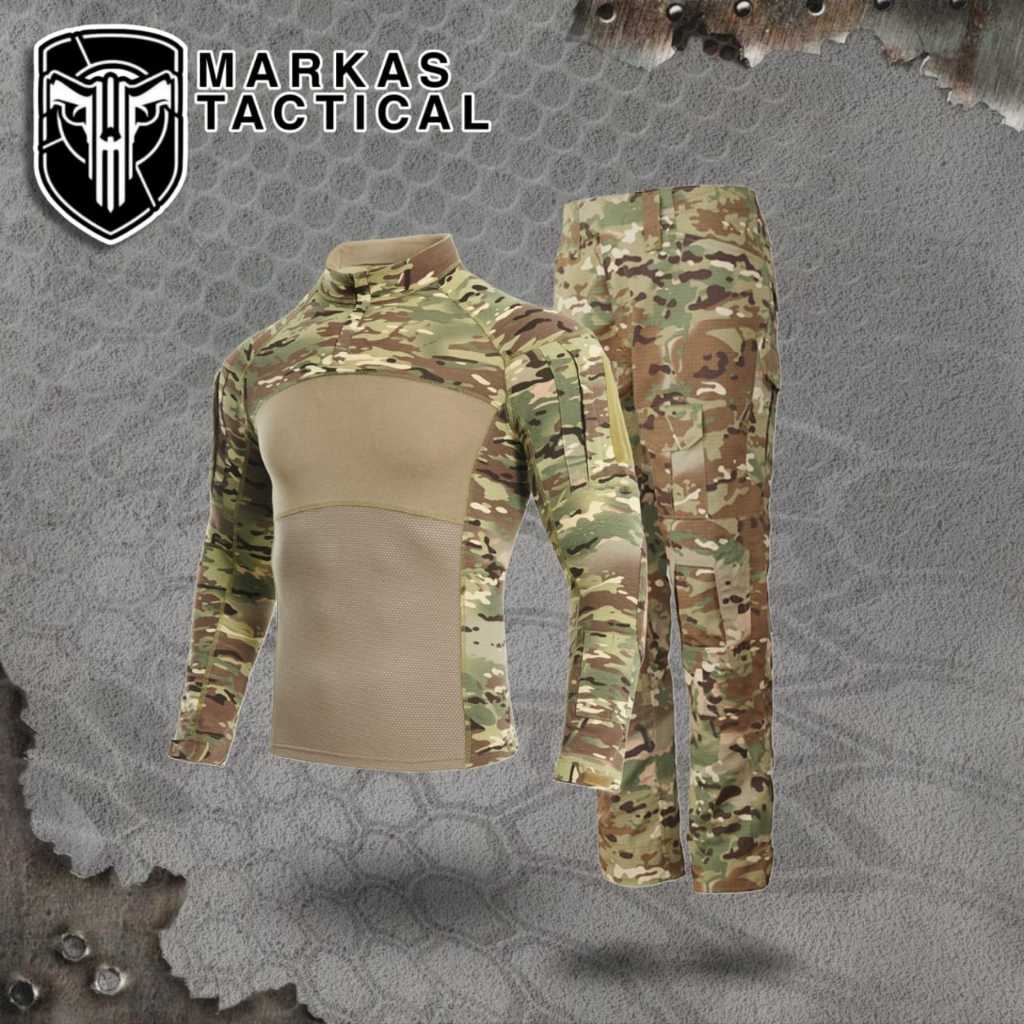 Baju bdu combet olahraga baju bdu combat setelan waterproof pria multicame import Setelan kamuflase 