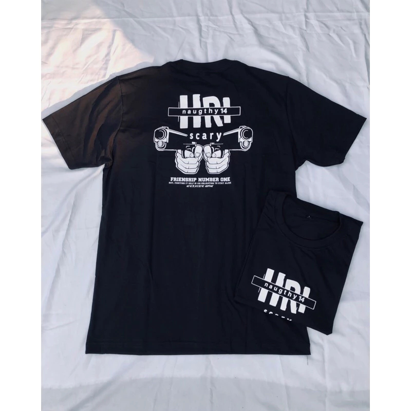 Kaos T-shirt HRI ZEMEN SCARY NAUGHTY Kaos Distro Pria Wanita Premium Cotton Combed 24s~FREE STICKER